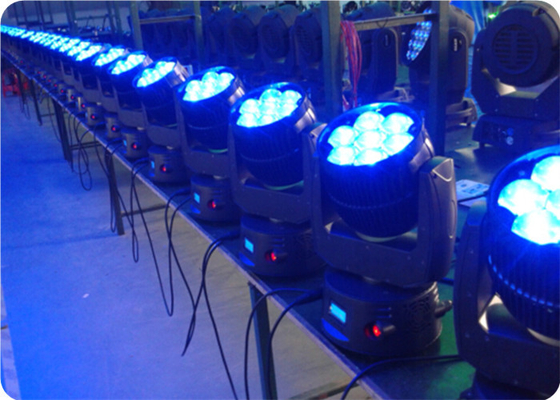 Led Moving Head Wash Zoom 7X15W 7-60 Degree RGBW(4IN1) Black Housing LED Moving Head Light
