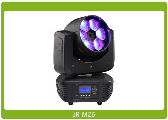 LED Moving Zoom Wash, 6x15W, RGBW 4-in-1 Intelligent Moving Head LED Wash Fixture
