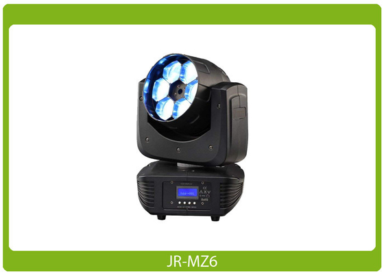 LED Moving Zoom Wash, 6x15W, RGBW 4-in-1 Intelligent Moving Head LED Wash Fixture