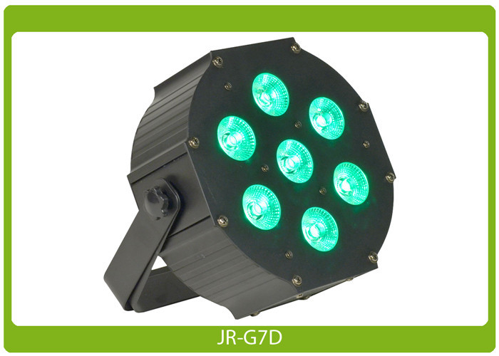 Metallic Flat Par Can 7* 12W RGBAW+UV, DMX at an affordable price LED Par Light Indoor