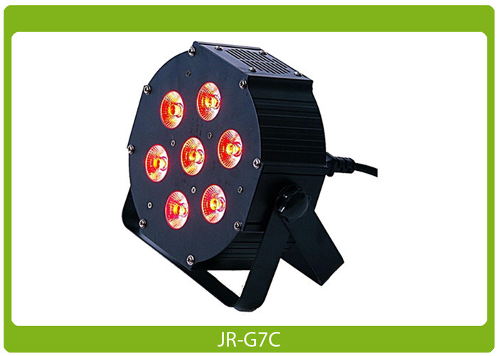 Metallic Flat Par Can 7* 10W RGBAW, DMX reliable and affordable equipment LED Par Light Indoor