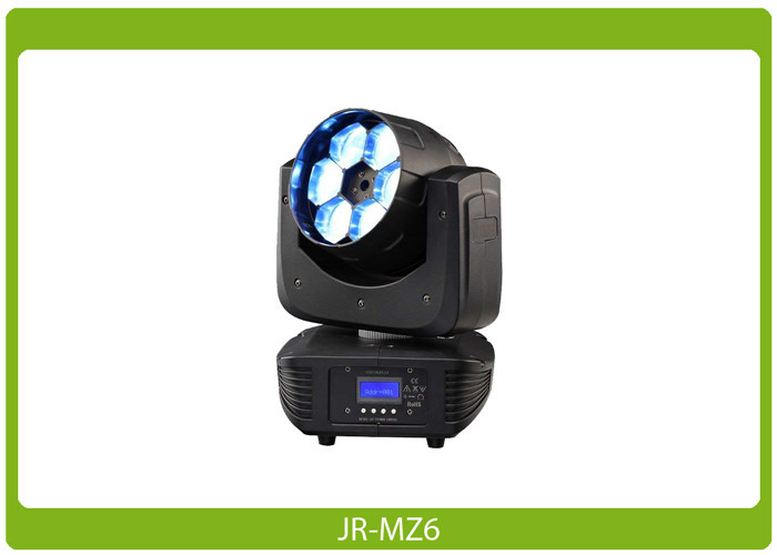 Compact lightweight 6x15W, RGBW 4-in-1 Moving Head Zoom Wash Fixture LED Moving Head Light